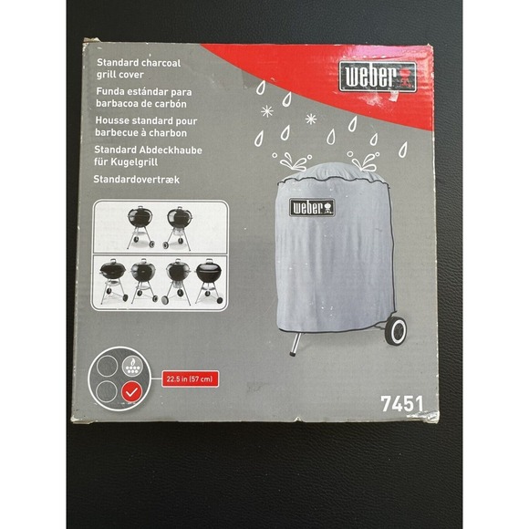 NEW OLD STOCK 2008 Weber Standard Charcoal Grill Cover‎ Fits 22.5" # 7451 - Picture 1 of 3